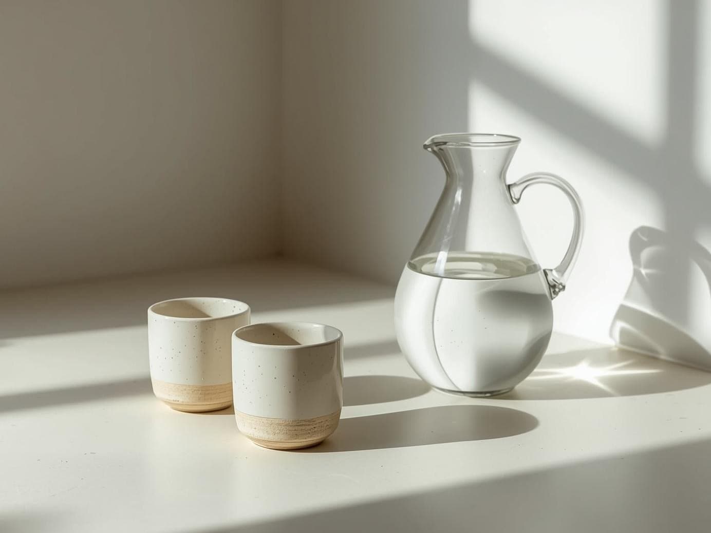 Water stored simply in a home kitchen